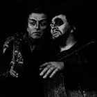 Richard Holm as Loge and David Ward as Wotan