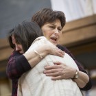 Kathryn Harries and Lee Bisset in rehearsal 