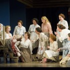 Aoife O'Sullivan as Carrie Pipperidge (third from left) with chorus and dancers