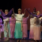 Anne Seaton, Liz Thomson and Mickey York in the triumphing dance