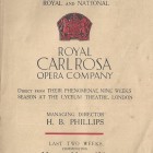 Carl Rosa 1926 promotional flyer