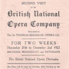 Promotional flyer 1922 season