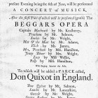Beggar's Opera flyer 6 June