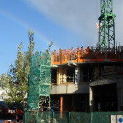 Work to upper circle foyer under way