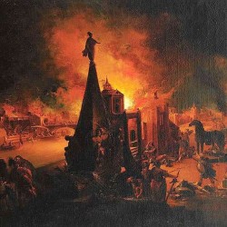 Trautman's painting of the Burning of Troy